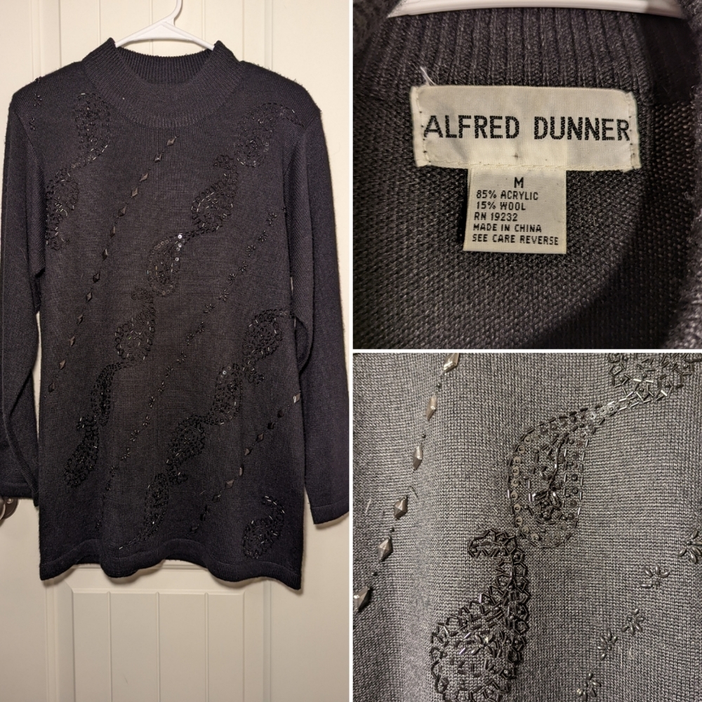 Vintage Alfred Dunner Beaded Sweater